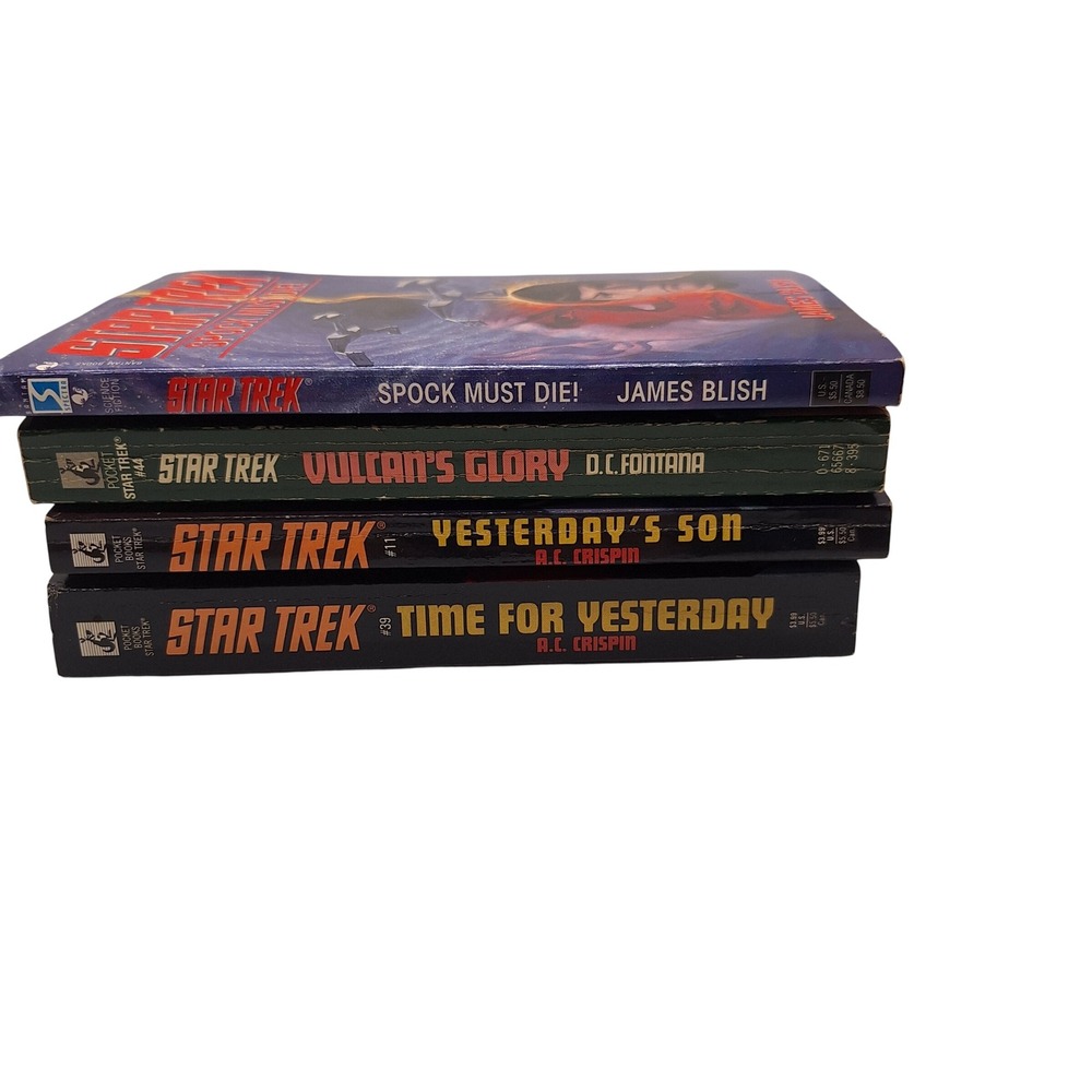 Star Trek Vintage Paperback Book Lot Spock Must Die Yesterday Saga Vulcans Glory